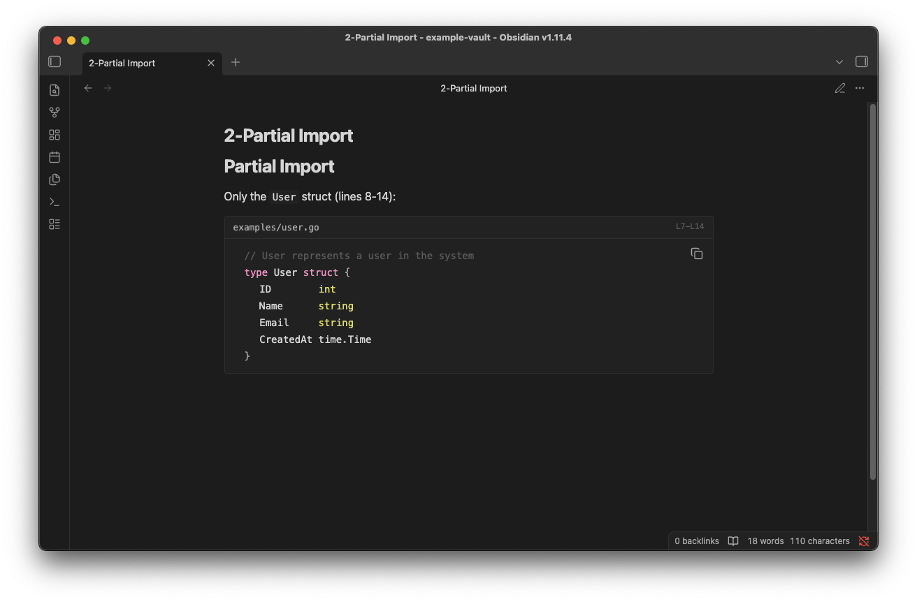 Partial import on desktop
